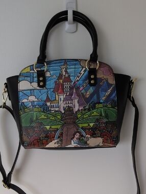 Loungefly Beauty and the Beast Belle Castle Crossbody Bag